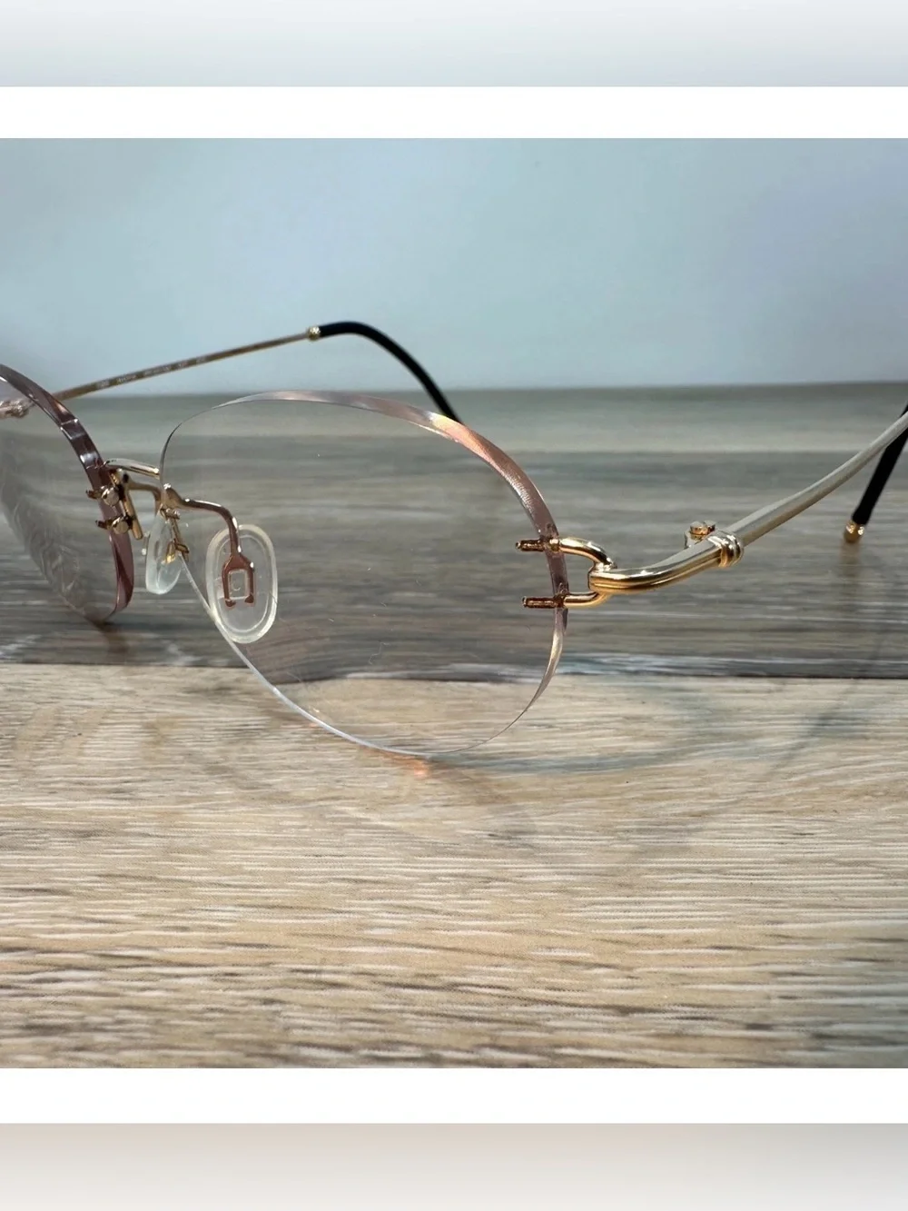 RARE Hoya Pinfeel Gold-Plated Titanium Eyeglass Frames Japan Flexible 16-135 Vtg